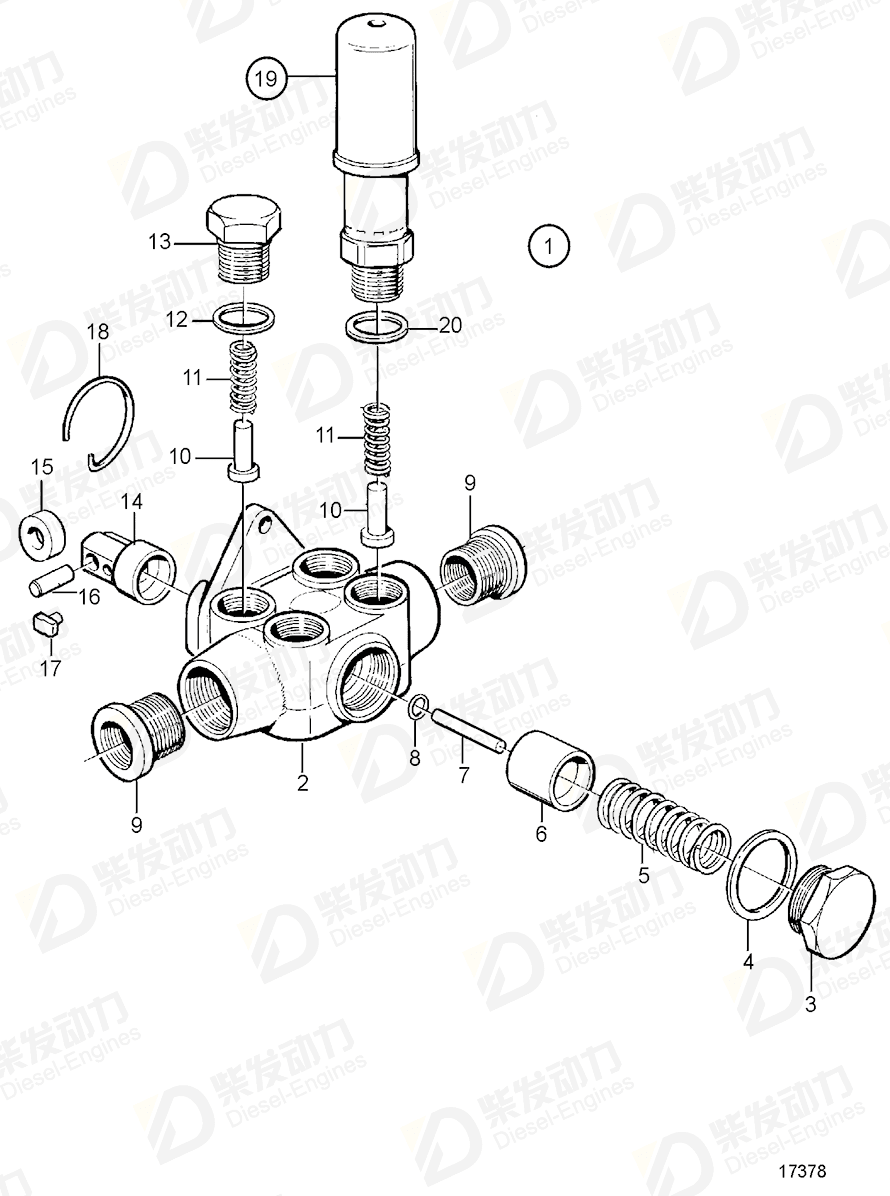 volvo penta Plug 233571 Drawing
